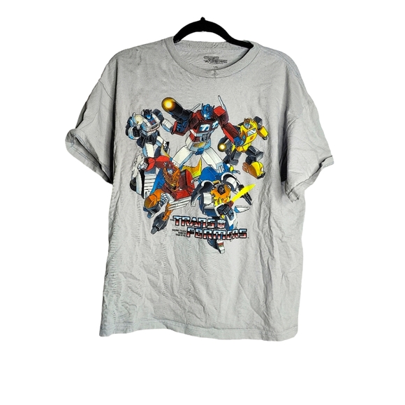 Transformers Universal Studios Hollywood Graphic Tee Gray Short Sleeve - Picture 1 of 4